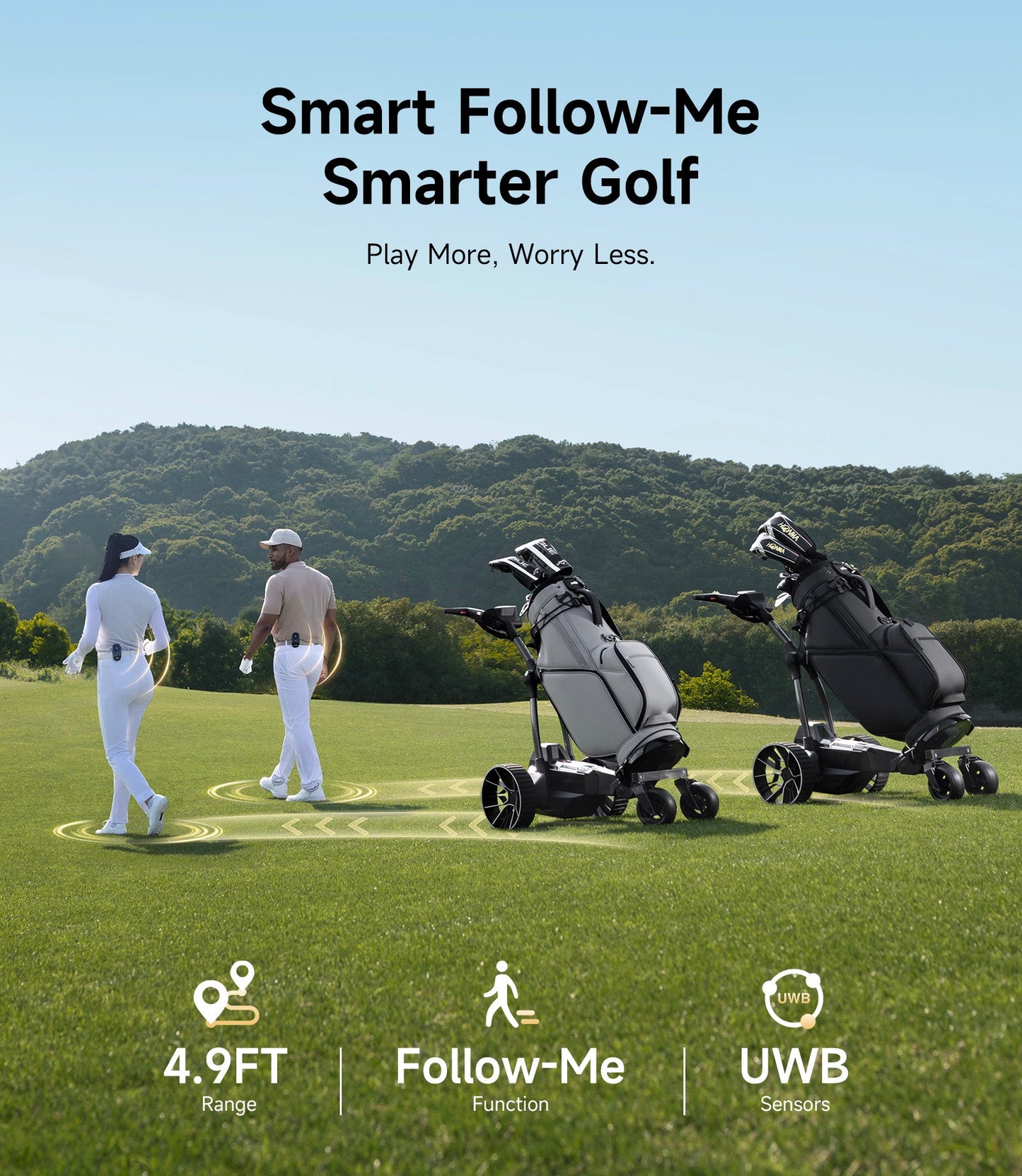NAVEE Electric Golf Push Cart Birdie 3X/3