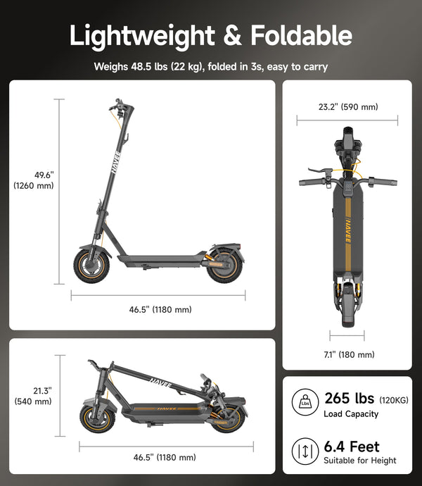 NAVEE GT3 Pro Electric Scooter｜Dual Spring Shock Suspension｜37.3miles Eco-range｜1000W