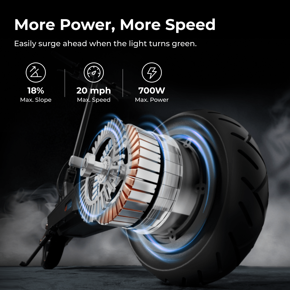NAVEE GT3 Electric Scooter｜Dual Spring Shock Suspension｜31miles Eco-range｜700W